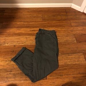Army green chino pants